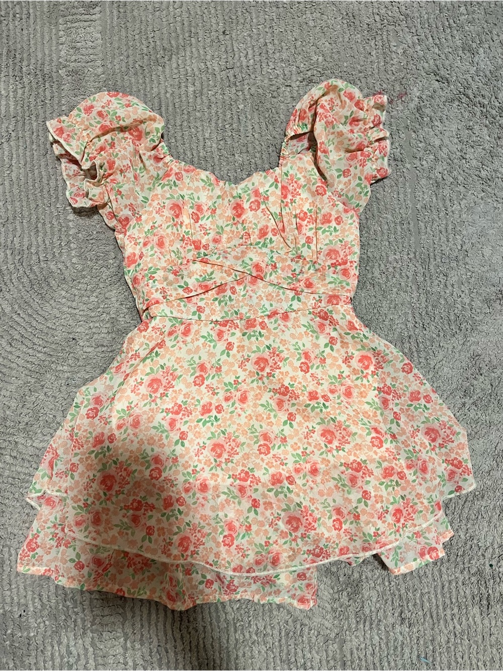 girls romper floral dress